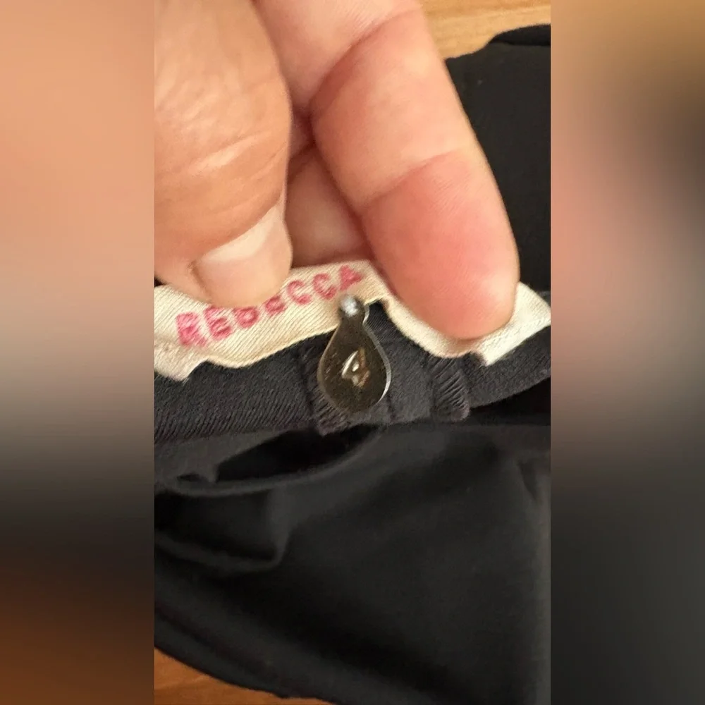 Rebecca Taylor Black Mini Dress with Zipper Details - Picture 8 of 10